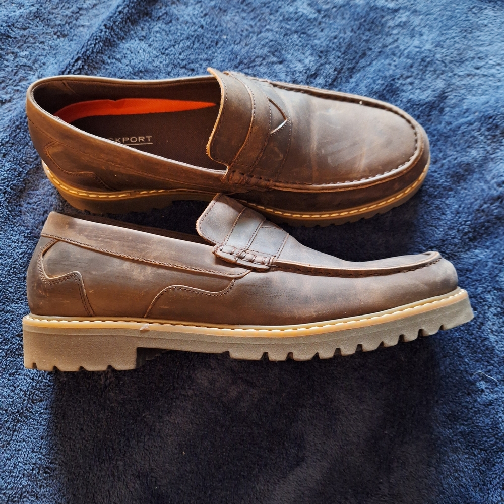 Rockport Men's Dark Brown Slip-On Loafers NWOT